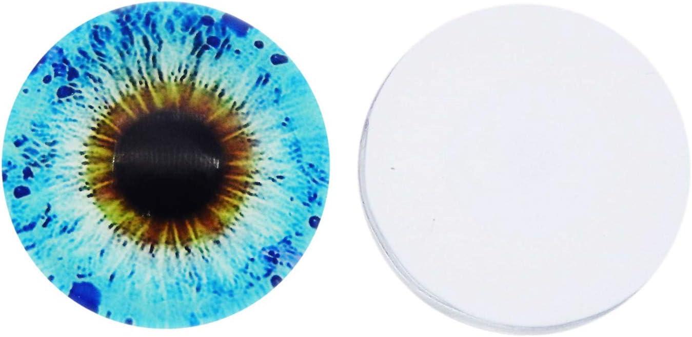 10x 6mm 8mm 10mm 12mm 20mm 25mm 30mm Glass Dragon Eye Figurines Cabochons  Eyes DIY Crafts Rainbow, Asia Sell