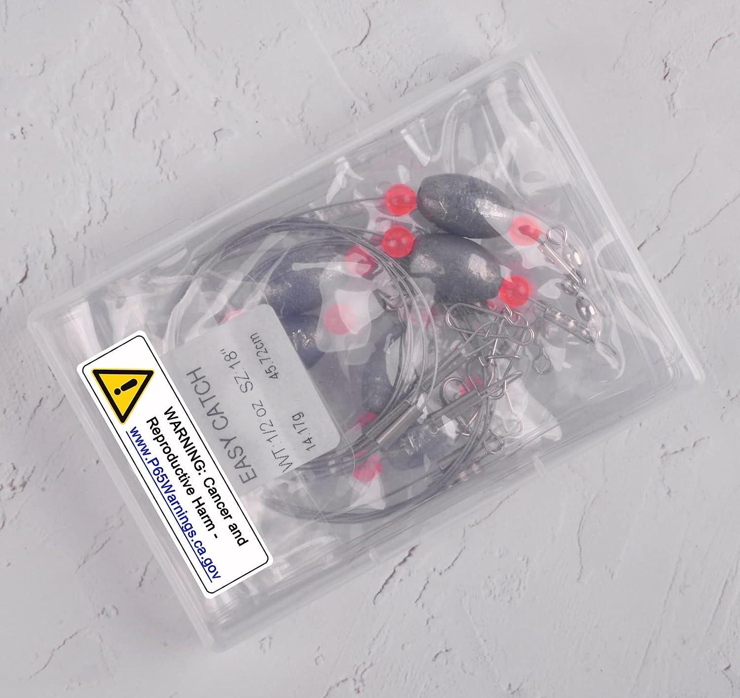 6pcs Fishing Egg Sinker Weight Rigs for Saltwater Fishing Grouper