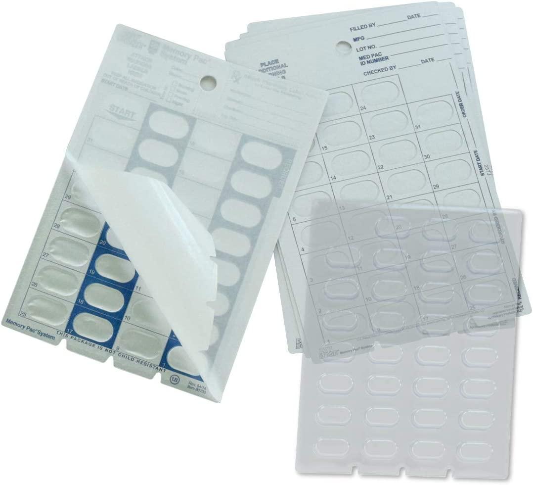 30 Day Cold-Seal 1 Piece Blister Cards | Unit-Dose
