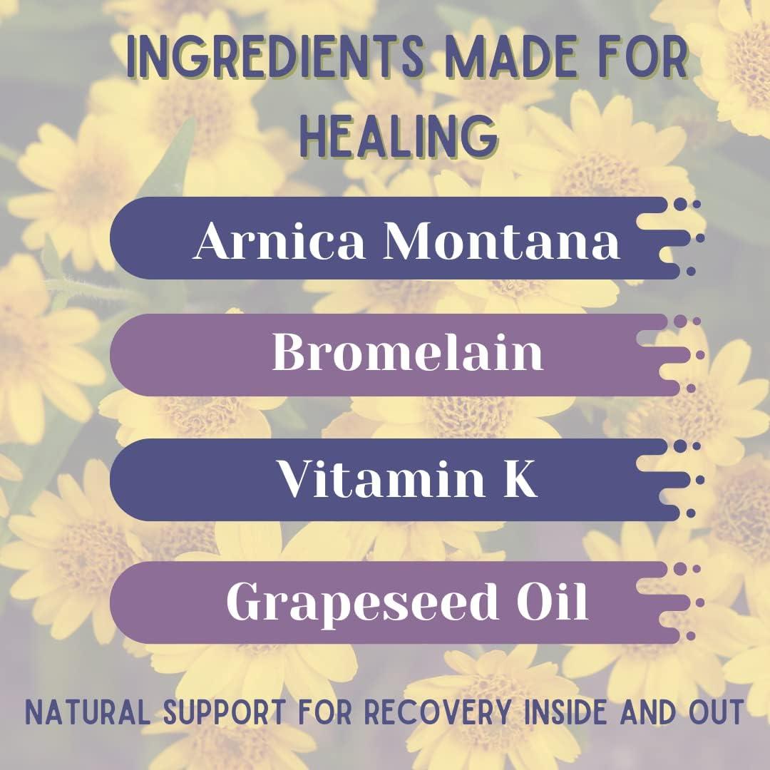 Arnica & Bromelain Supplement for Bruising & Swelling 1000mg & 500mg 2400GDU/g BruiseMD