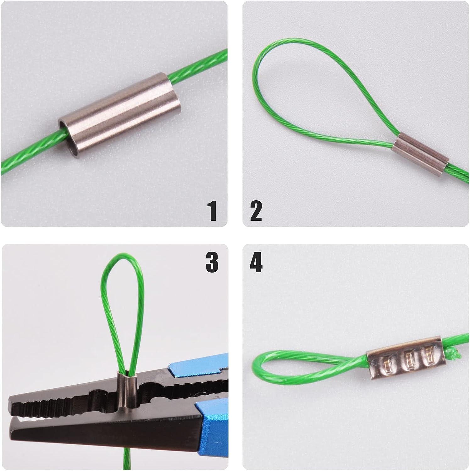 Single Barrel Fishing Crimps Sleeves Copper Wire Line Tube