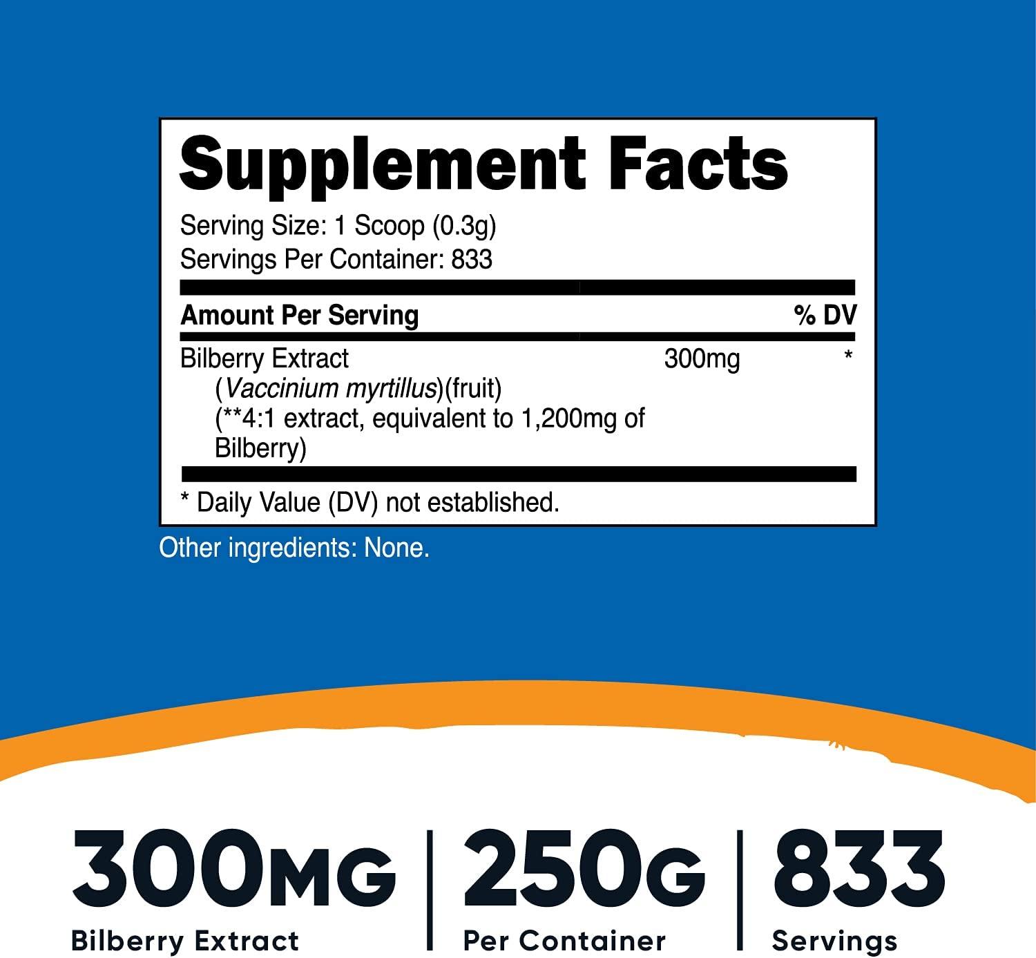 Bilberry Powder, Unflavored, 8.9 Oz (250 G - View #8