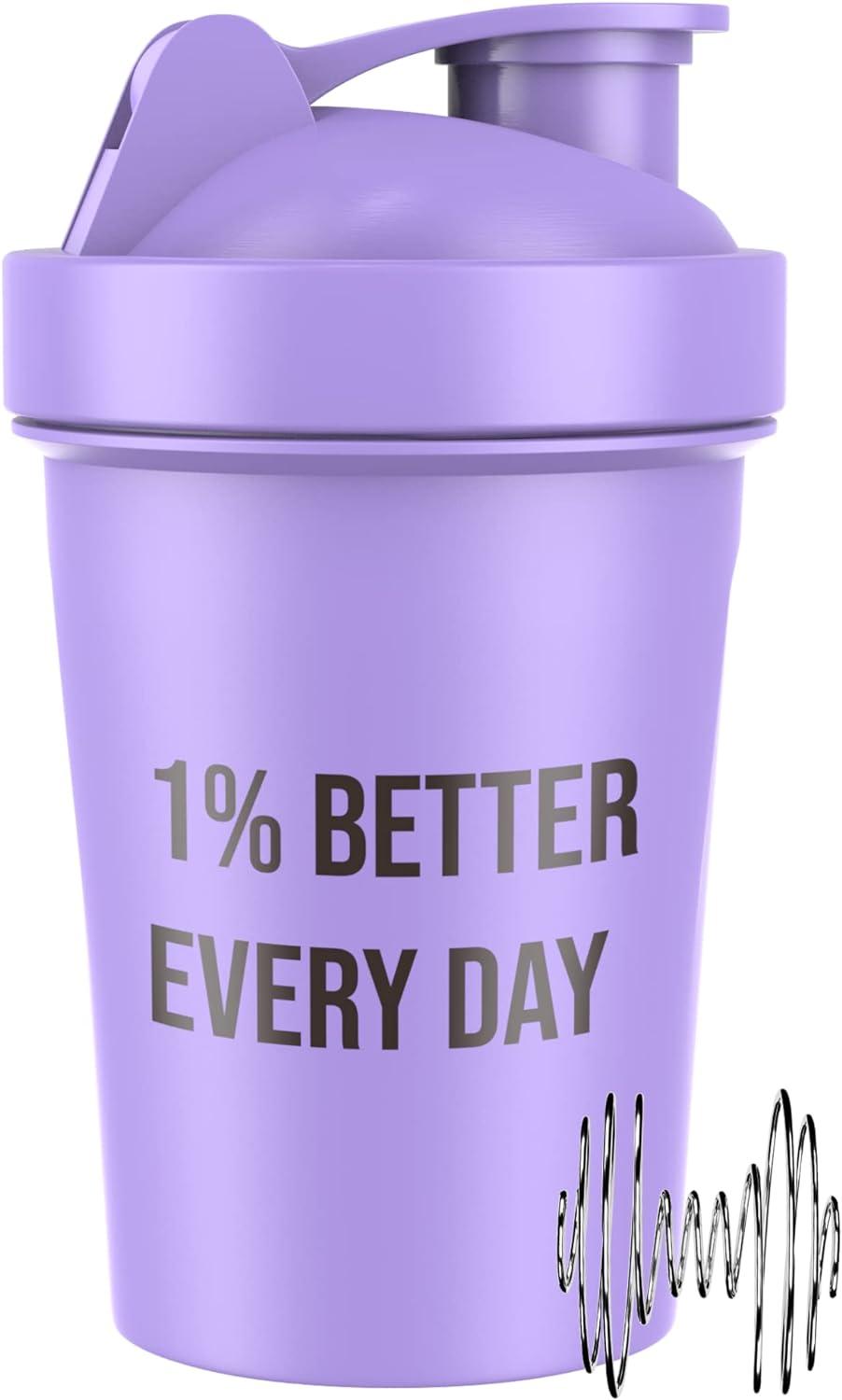 BT53 Protein Shaker Bottle, Sports Water Bottle, 500ml/17oz BPA Free(Purple)