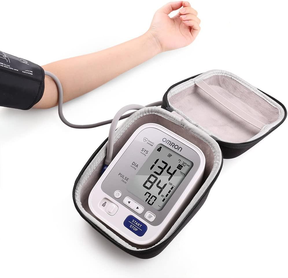 Hard Case Travel Bag for Omron BP742N 5 Series Upper Arm Blood Pressure  Monitor with Cuff That fits Standard and Large Arm