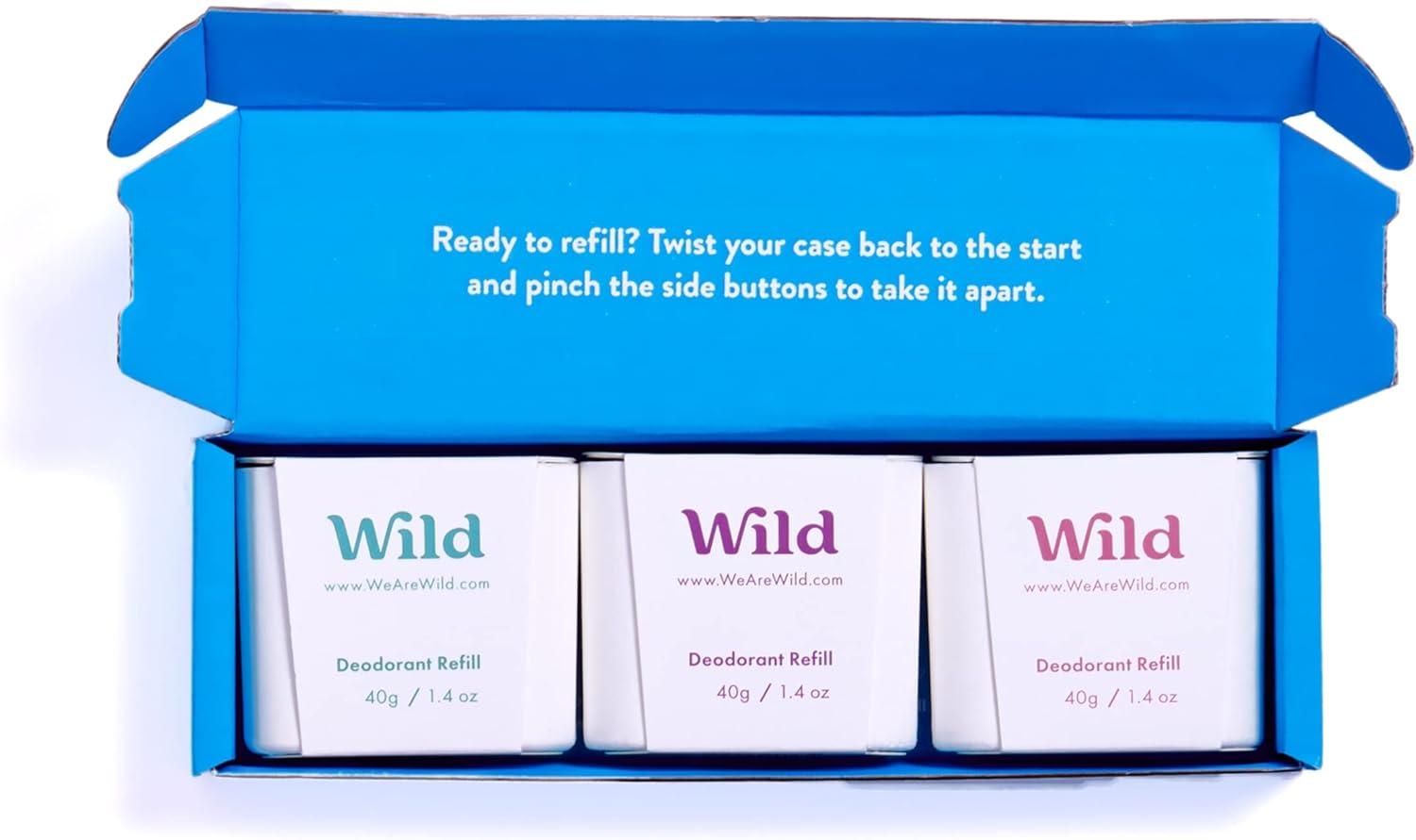 Wild - Natural Refillable Deodorant Variety Pack - Aluminium Free