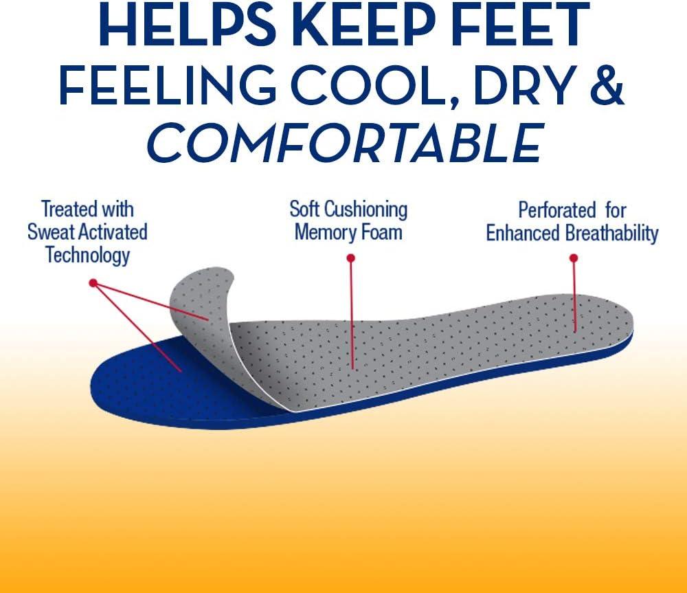 Arm & Hammer Odor Control Soft Step Insoles with Memory Foam 3 Pair