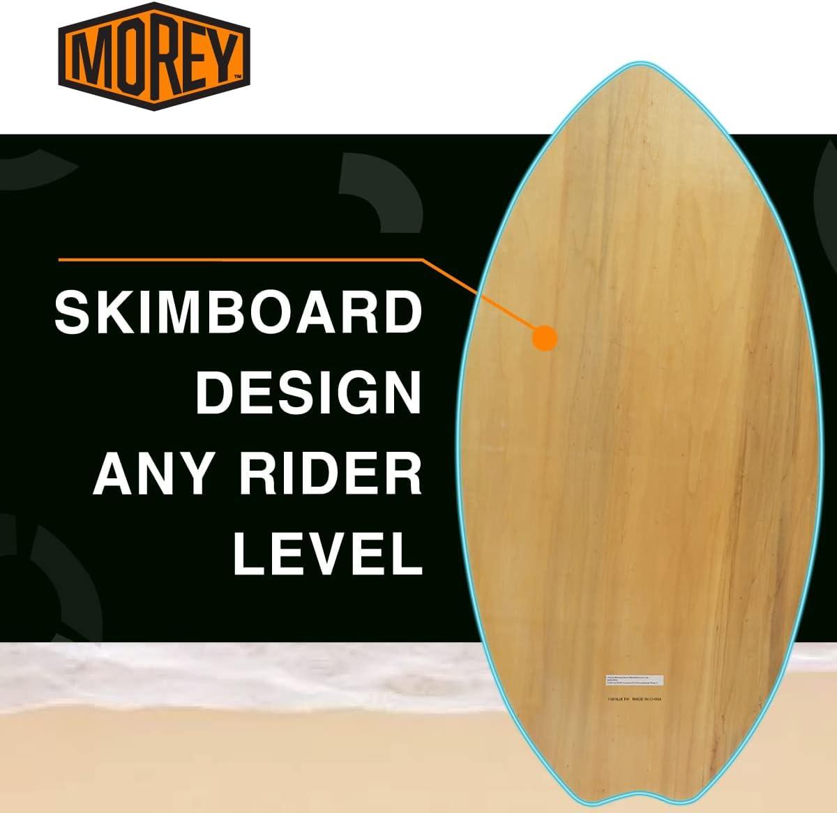 Morey 37.5" Wood Skimboards Wooden Skim Board with Grip Pad for Kids and Adults