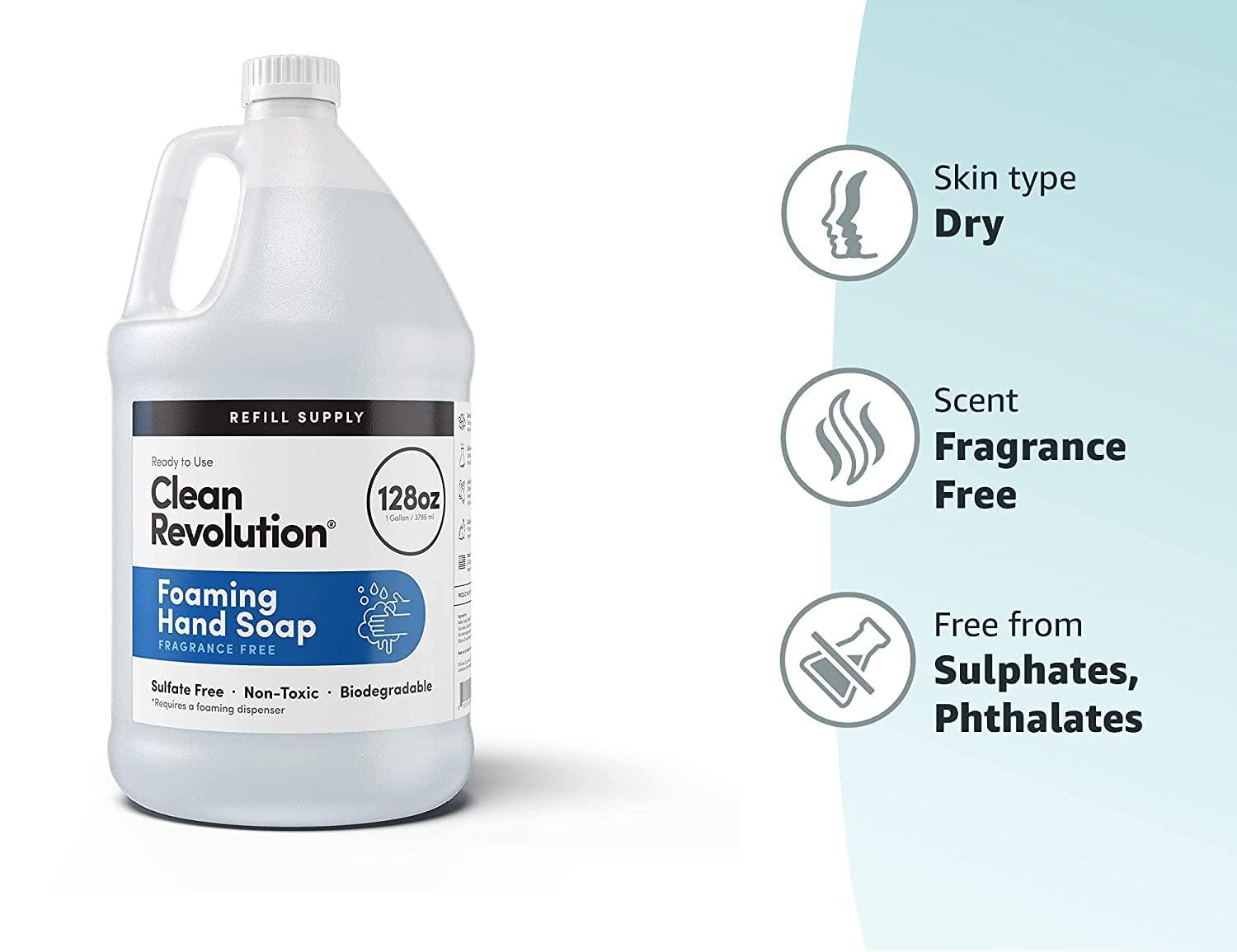 Clean Revolution Foaming Hand Soap Refill 128 Fl Oz Gentle