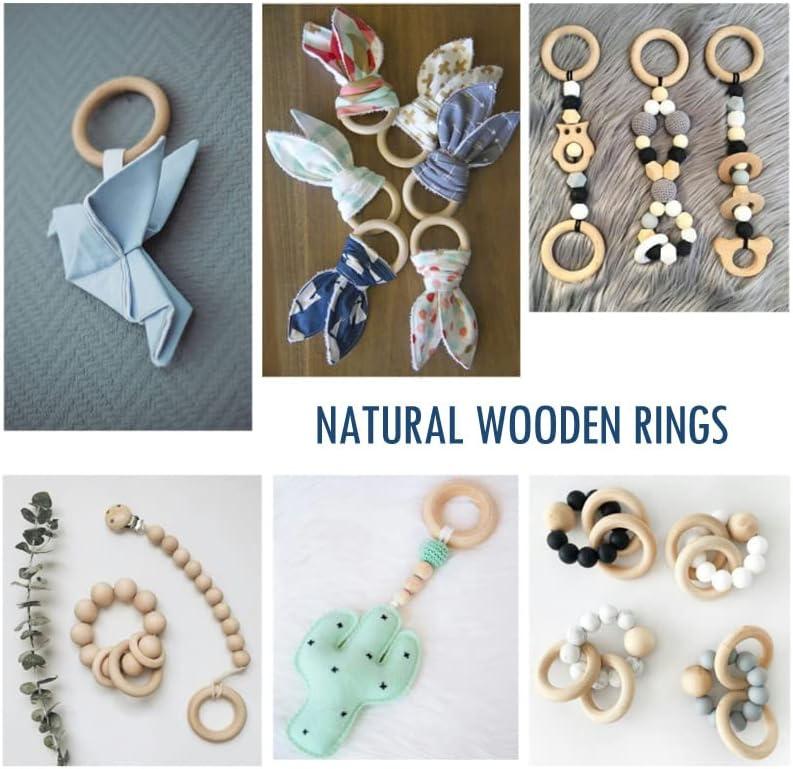 Craft Mela Wooden Rings, 2 inch Diameter, Pine Wood Rings, Pack of 10, for  Macrame and