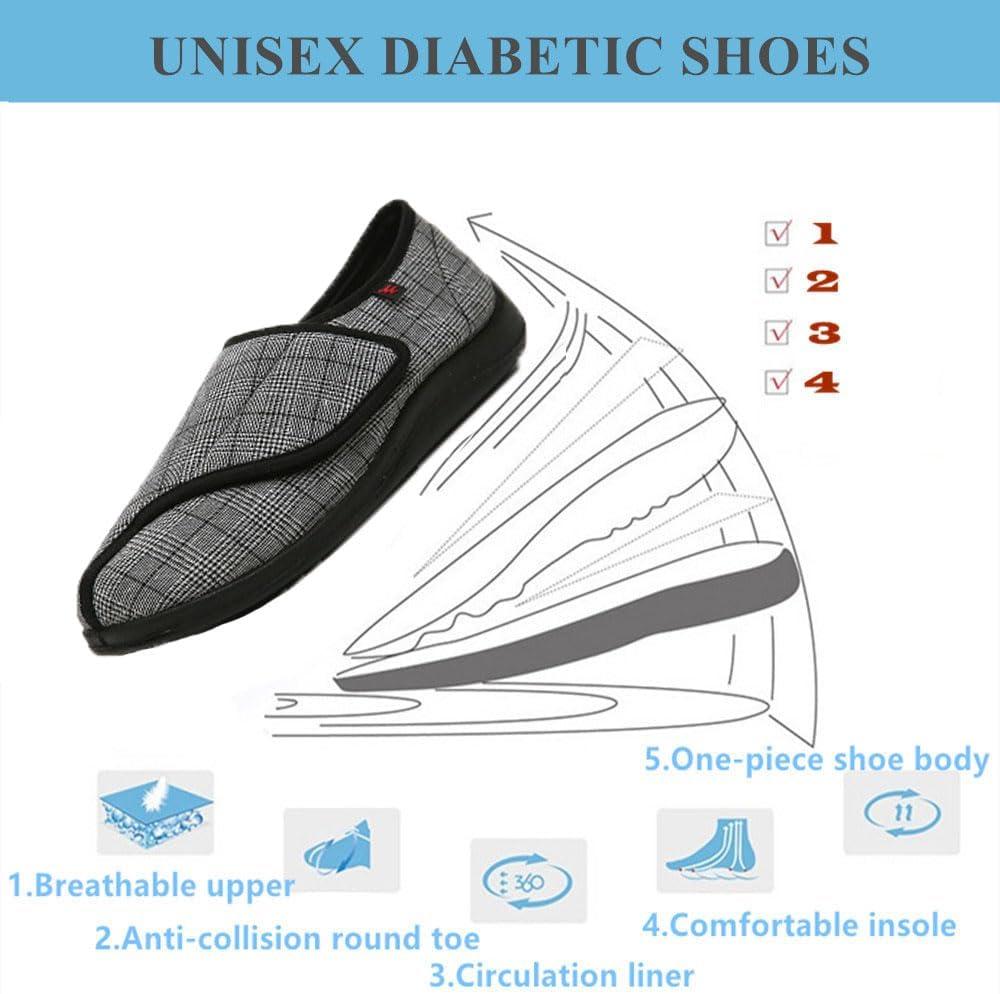 Diabetic Slippers for Swollen Feet Adjustable Comfortable for