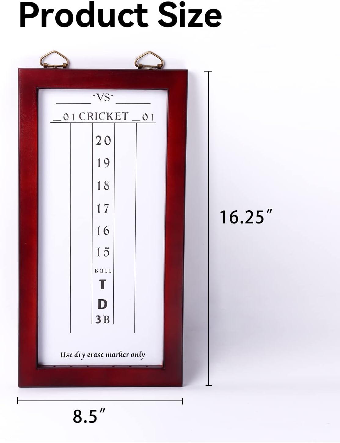 GSE DryErase Dart Scoreboard for Dart Board Cricket & 01 Games Out