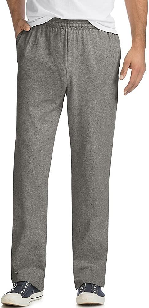 Hanes Mens Sweatpants, Essentials Mens Jersey Pants With Pockets, Mens  Workout Clothes, 33 Large Charcoal Heather