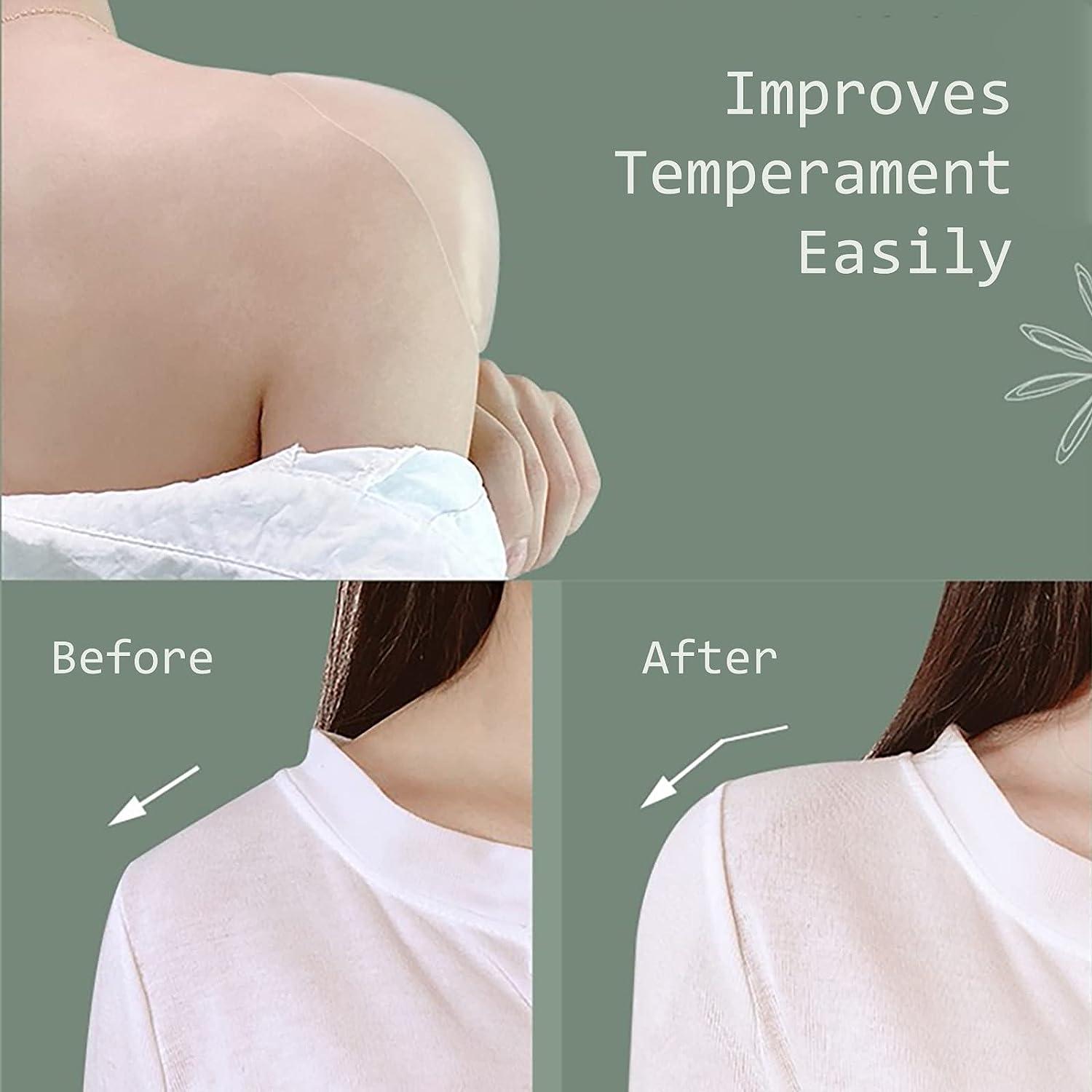 Silicone Shoulder Pads for Womens Clothing Kootinn Anti-Slip Shoulder  Push-Up Pads Invisible Breathable Shoulder Enhancer Reusable (Transparent)