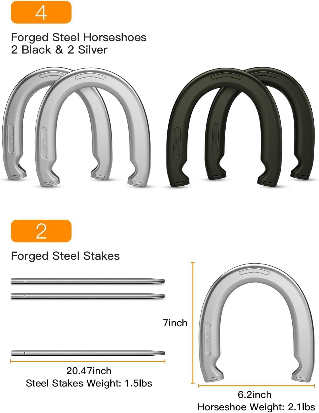 NQV Horseshoe Outside Game,Horse Shoe Game Kit,Horseshoe Set on Lawn