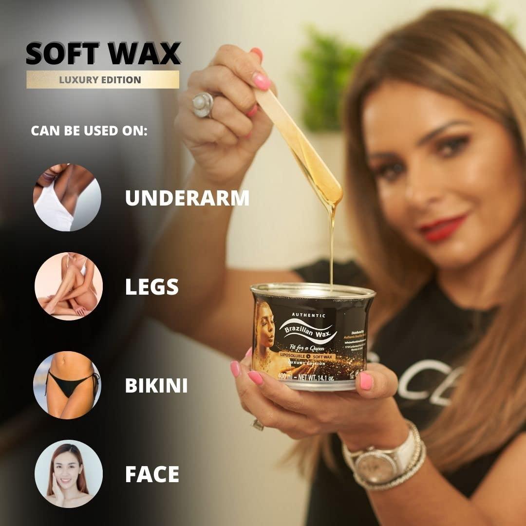 Authentic Brazilian Wax by Andreia Cruelty Free Soft Wax for Hair