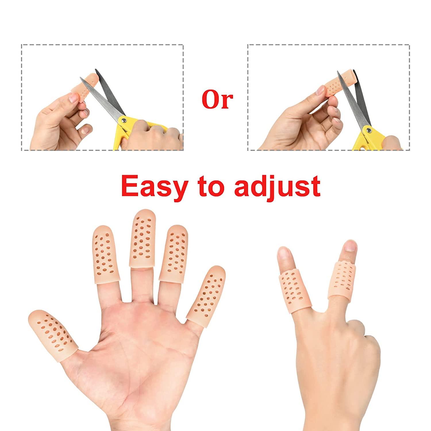 Gel Finger Cots (Breathable, Latex Free), Finger Protectors with Hole