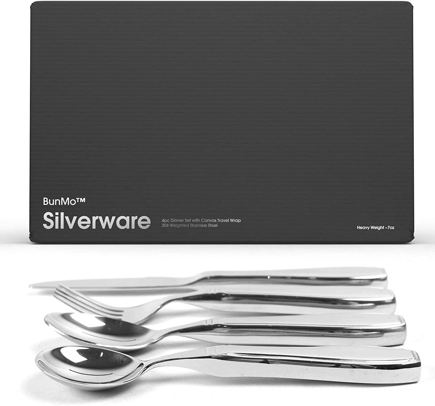 BunMo Weighted Utensils for Tremors and Parkinson's Heavy Silverware