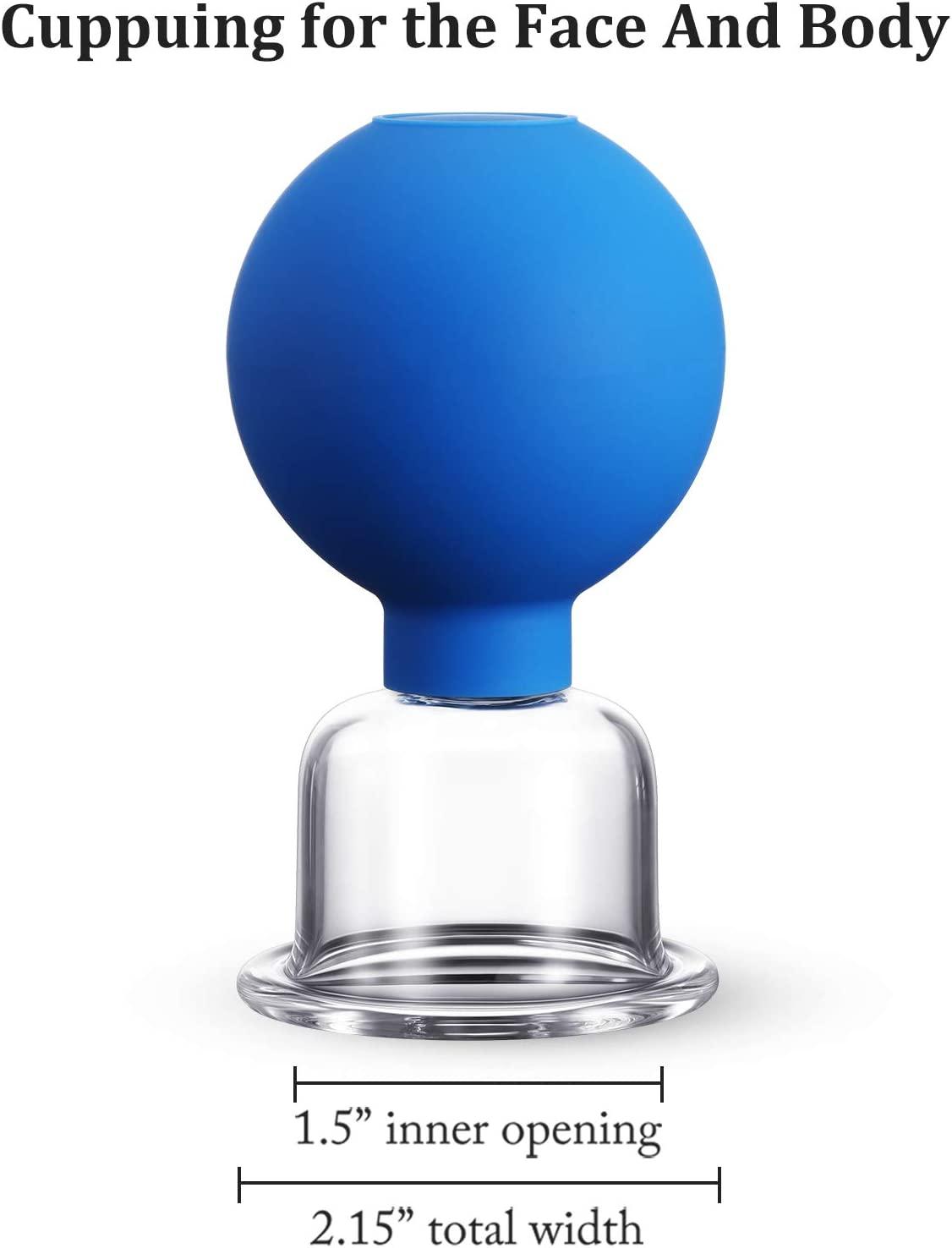 Facial Cupping Cups Set for Body & Face Glass & Silicone Cups for