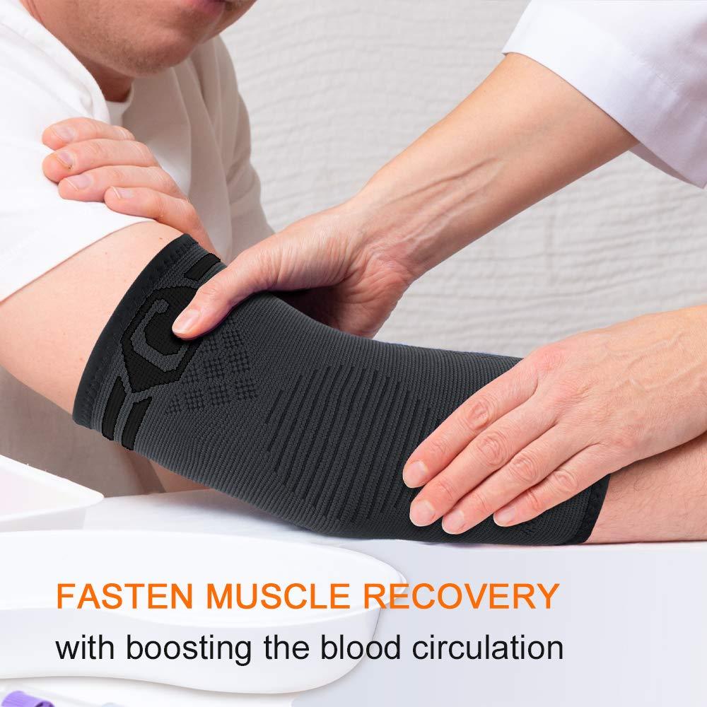 CAMBIVO Elbow Brace 2 Pack Tennis & Golfers Elbow Compression Support