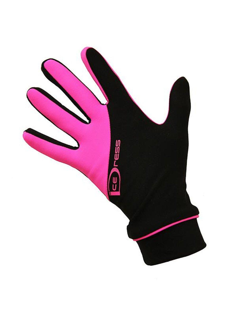 IceDress Two Color Thermal Figure Skating Gloves Sport Balck and