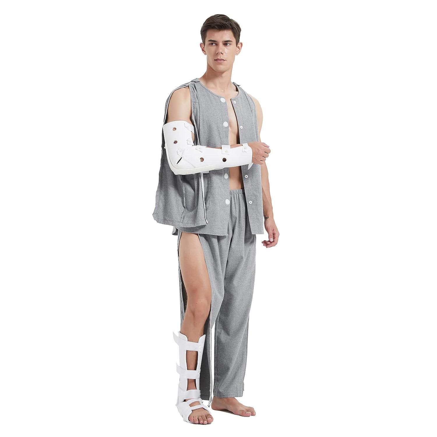 YOSINISO XXL DoubleOpening Zipper Hospital Gown for Bedridden Patients