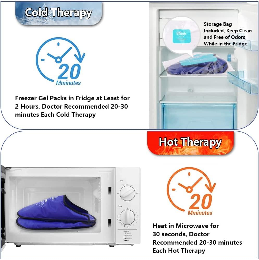 Hilph Ice Pack Slippers 2 Pack for Foot Injuries Hot Cold Therapy
