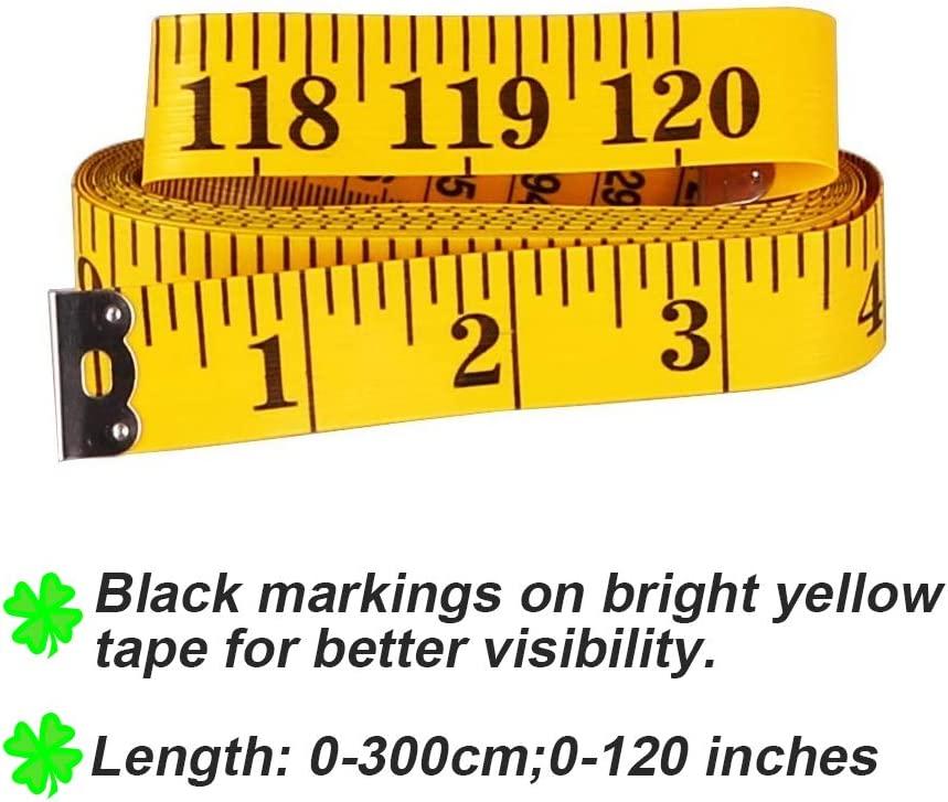 SumVibe 120 Inches/300cm Soft Tape Measure, Pocket Measuring Tape for Sewing  Tailor Cloth Body Measurement, Yellow 2-Pack