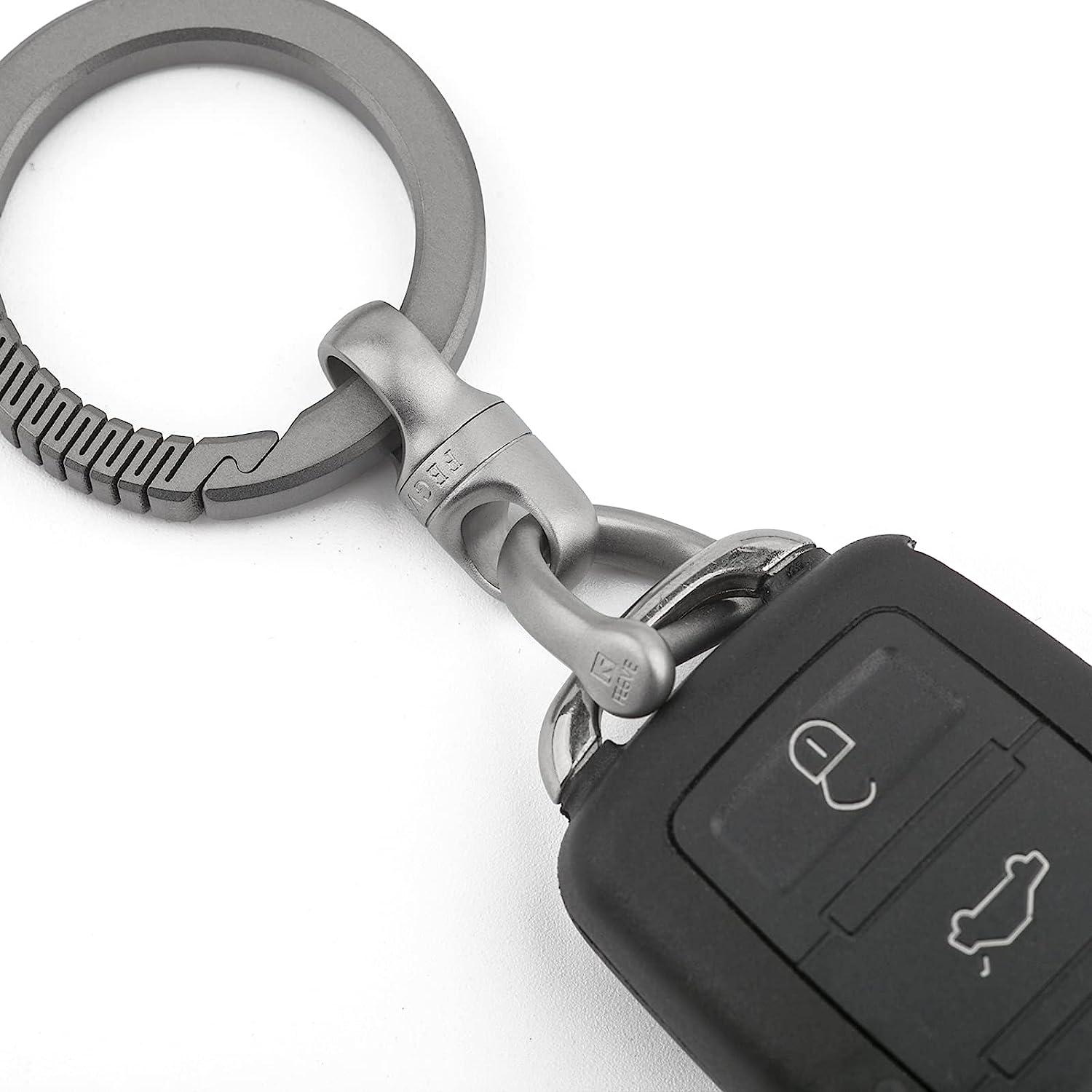 TISUR Key Rings for Keychains,Carabiner Keychain Ring Titanium Key