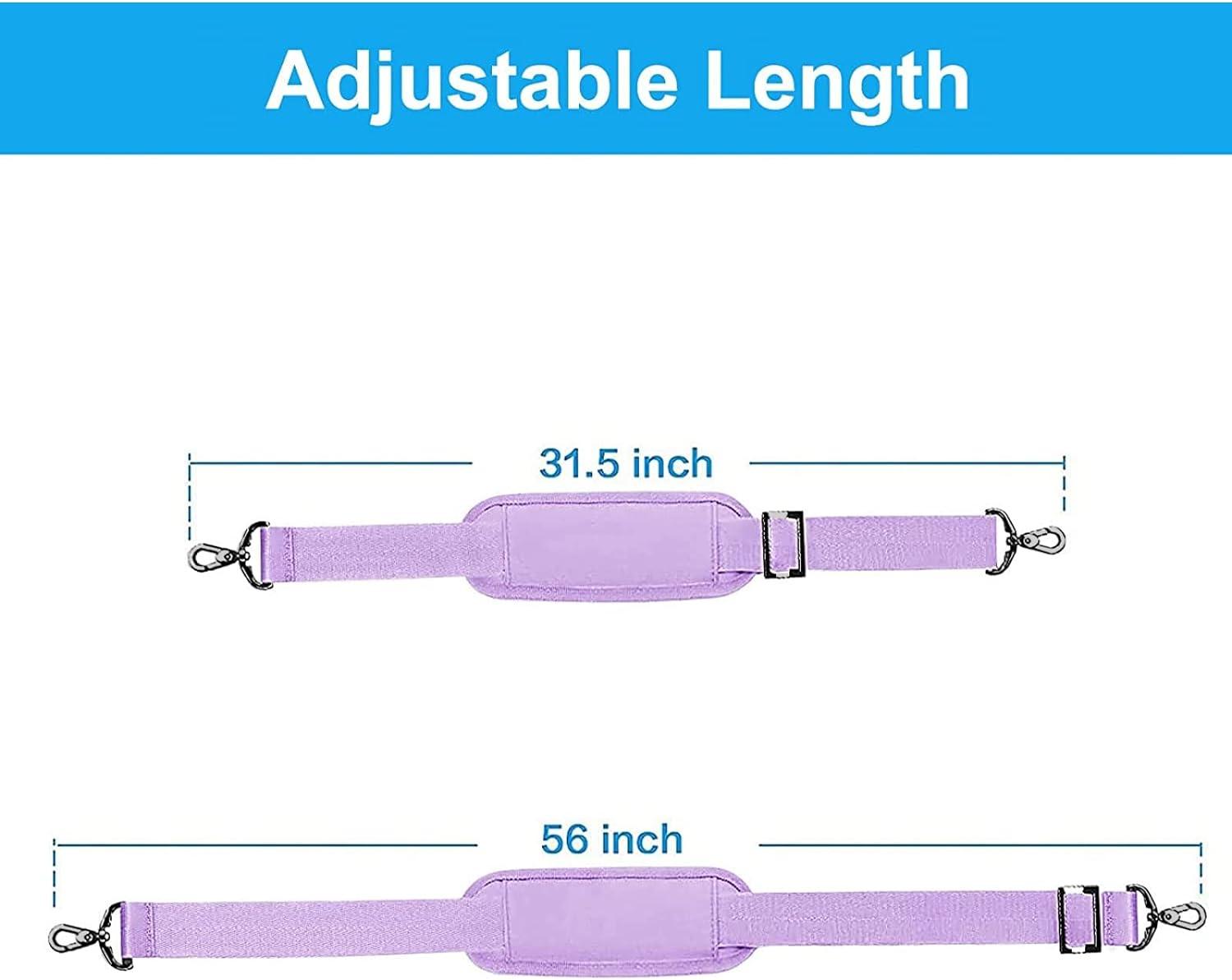 MOSISO 56 inch Shoulder Strap Adjustable Thick Soft Universal Replacement  Non-Slip Fit Padded with Metal Swivel Hooks for Laptop Shoulder Bag/Laptop  Messenger Bag/Crossbody Bag Purple