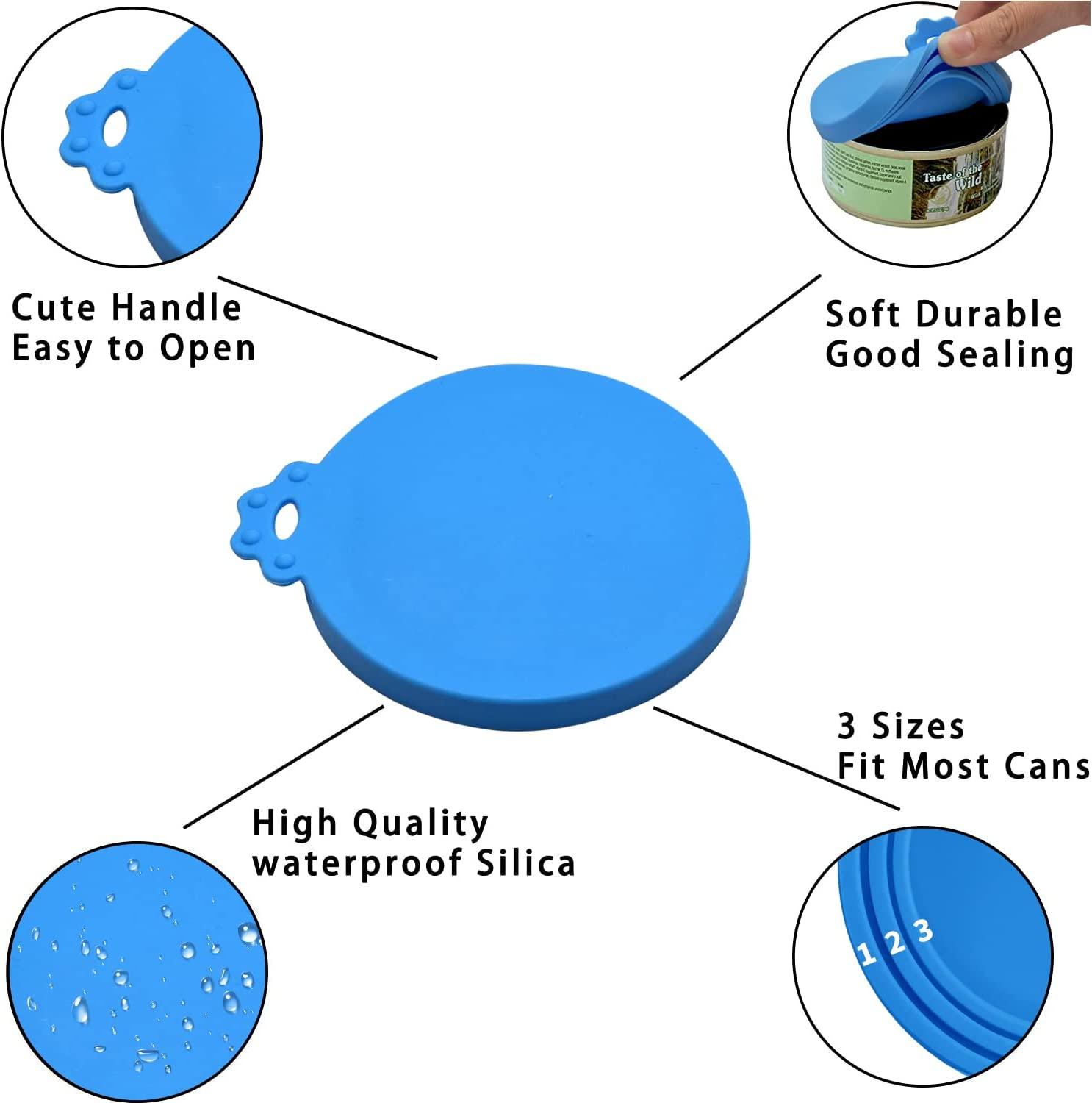 7 Pcs Can Covers Silicone Pet Food Can Lid Covers for All Standard Size