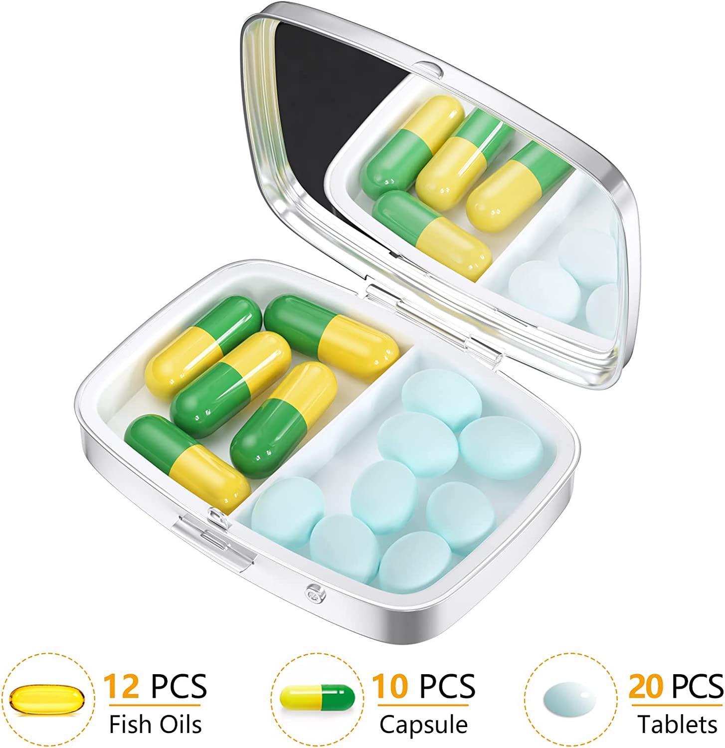 10pcs Pill Bottles Portable Plastic Medicine Bottles Tablet Storage  Holder,Case