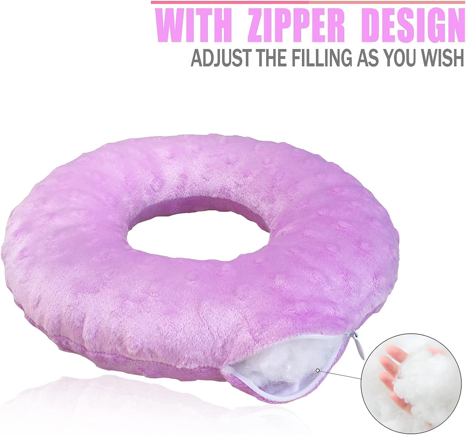 Ear Piercing Pillow for Side Sleepers, Small Pillow with Ear Hole Donut  Pillow for Ear Relief Ear Pressure Ear Pain, Headphones