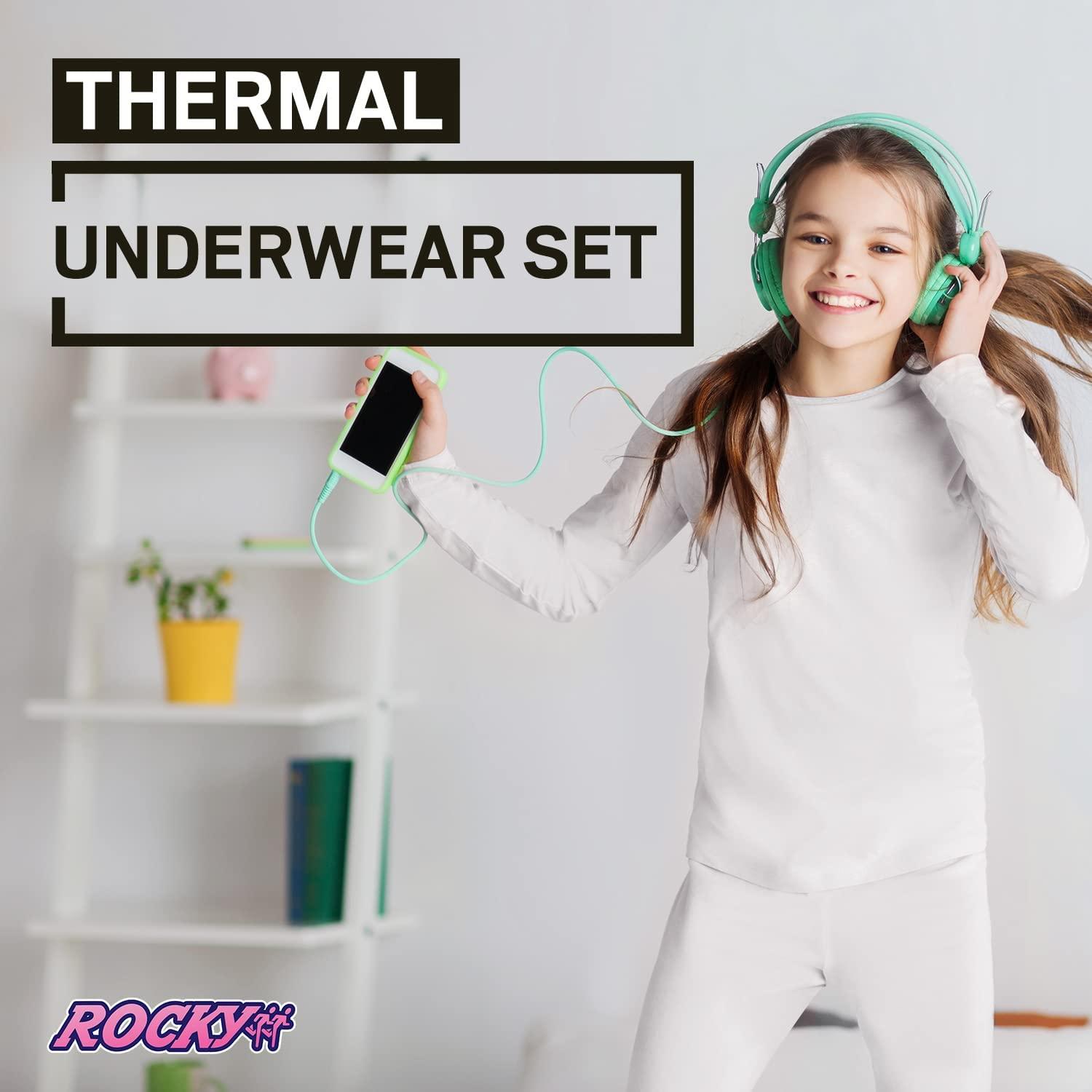 Rocky Thermal Underwear For Girls (Long Johns Thermals Set) Shirt & Pants,  Base Layer w/Leggings/Bottoms Ski/Extreme Cold (Blue - Medium) - Yahoo  Shopping