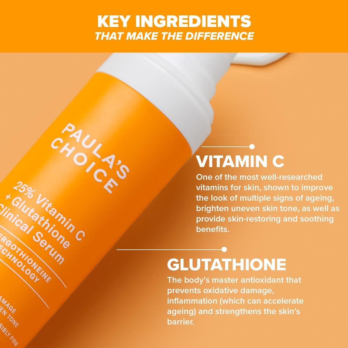 paula's choice vitamin c and glutathione Paula's Choice 25% Vitamin C + Glutathione Clinical Serum