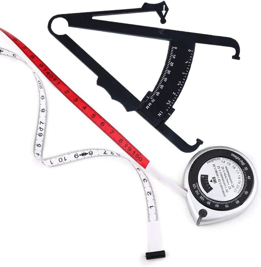T&Kira 2020 New Body Fat Caliper and BMI Body Mass Index Measure Tape
