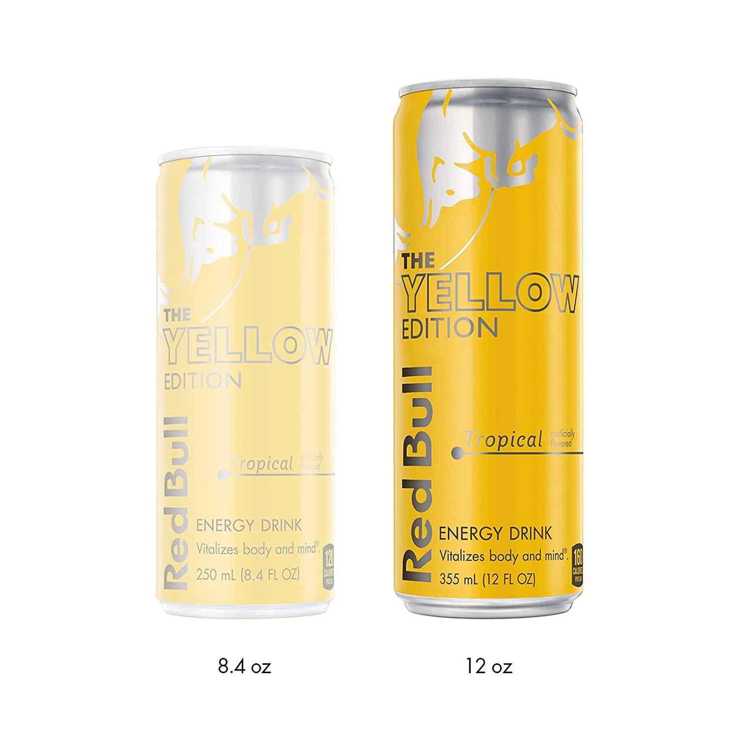 Red Bull Tropical Yellow Edition Energy Drink 12 fl oz (24 Pack)
