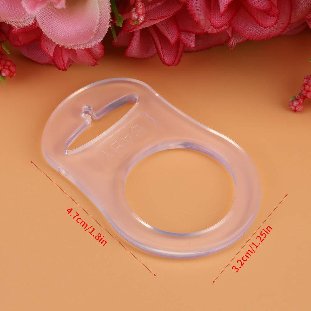 10 Pack Silicone Baby Pacifier Clips Clear Adapter Holders for ...