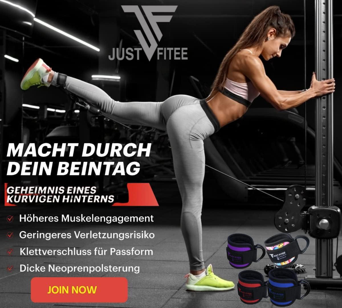 Just Fitee Fitness Foot Loops Padded D-Ring Cable Pulls for