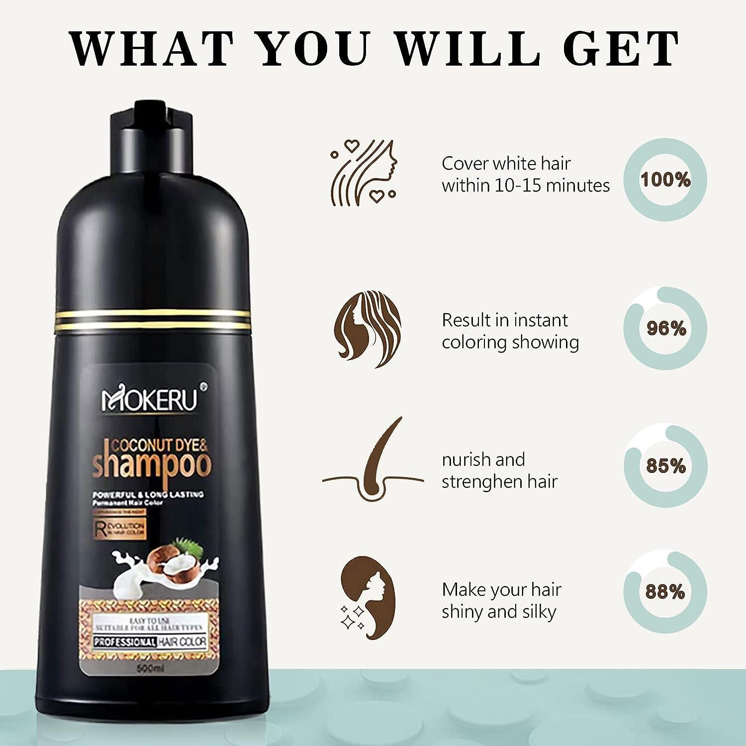 Fvquhvo Instant Black Hair Shampoo For Gray Hair - View #8