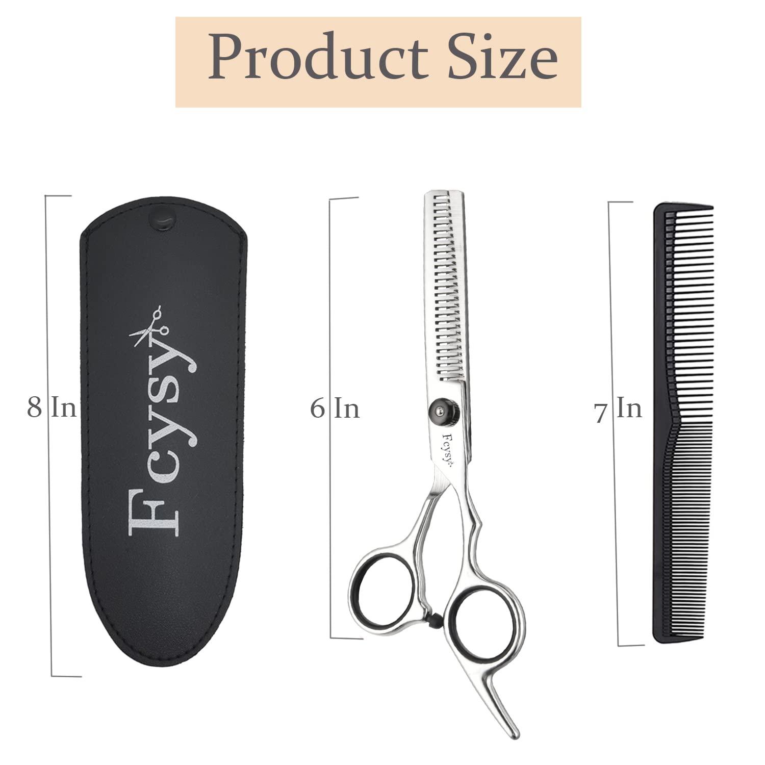 8 Pcs Hair Cutting Scissors Kit,Black Blue Professional Home Hair Cutting Barber/Salon Thinning Shears,Hair Cutting Shears Hair Cut Blending Salon