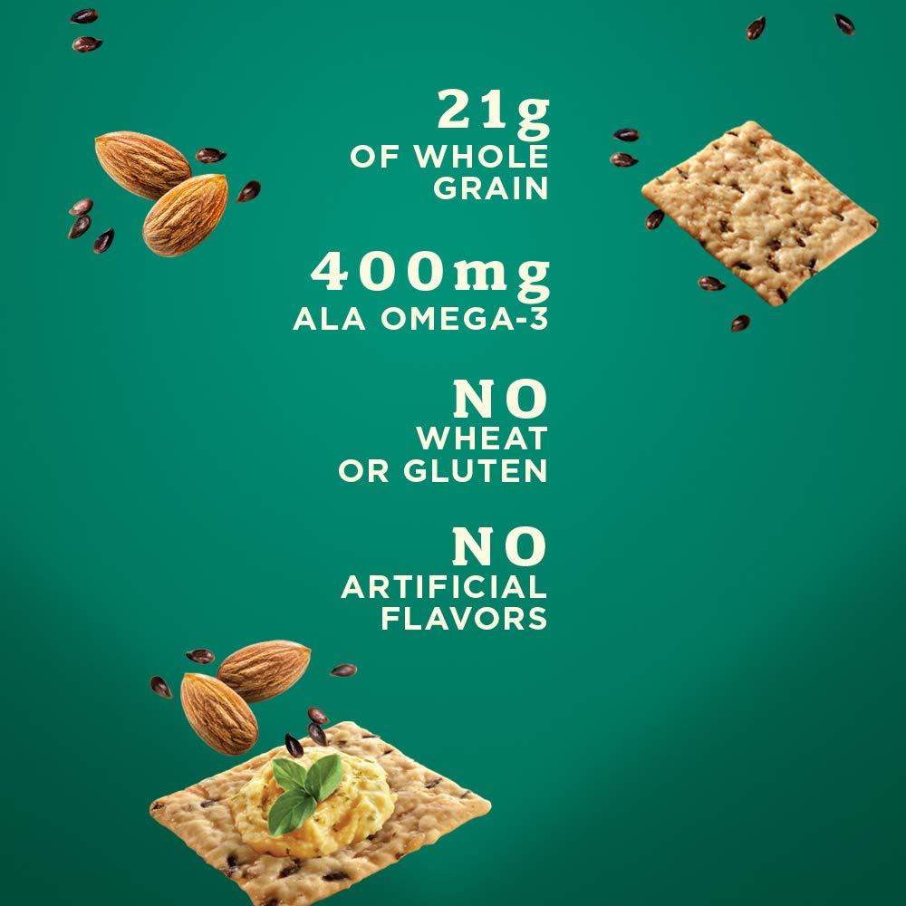 Blue Diamond Almond Artisan Nut Thins Cracker Crisps, Flax Seeds, 4.25