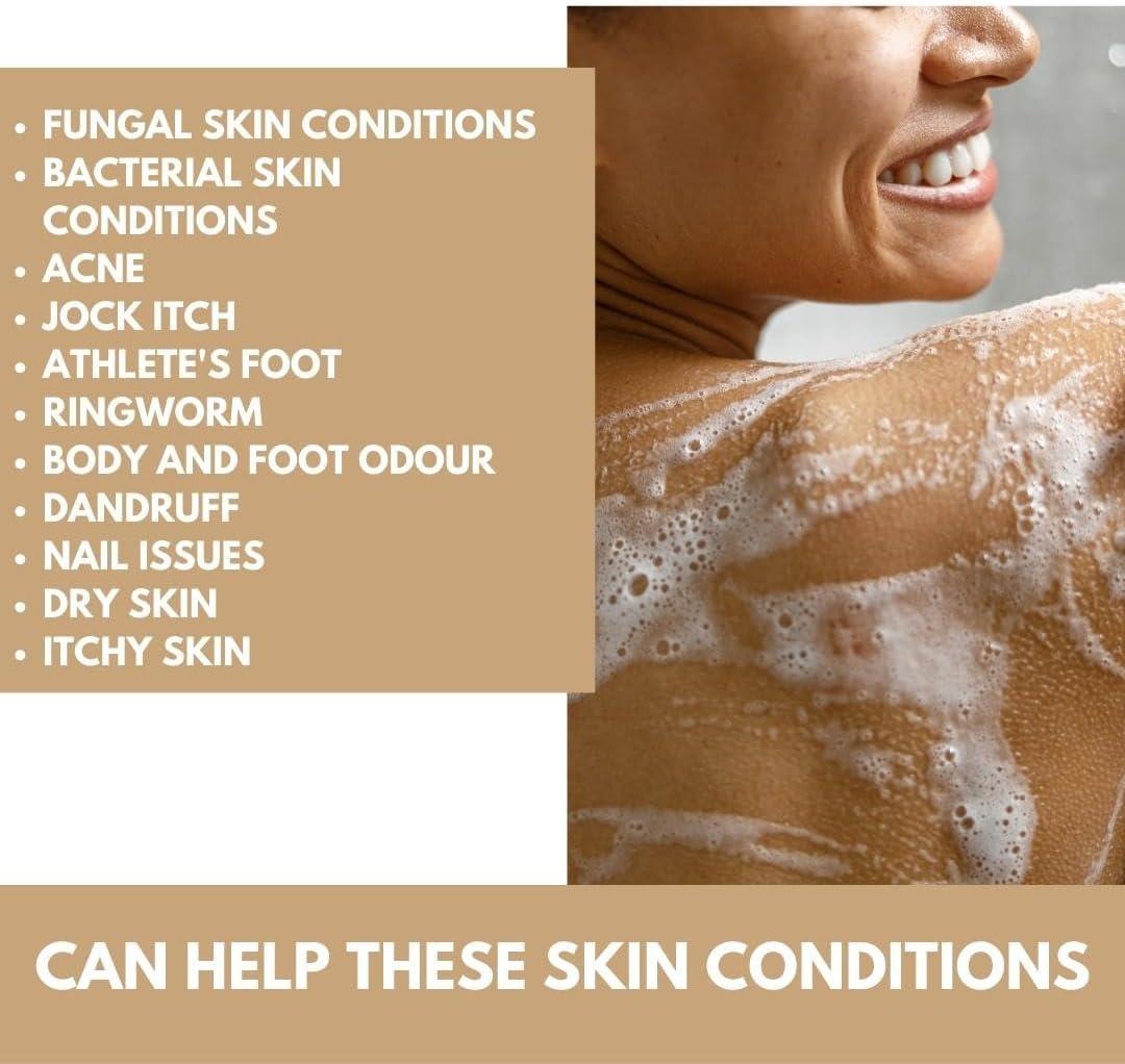 Almond Shower Gel (200ml) by Naturally Solved Anti Fungal Body Wash