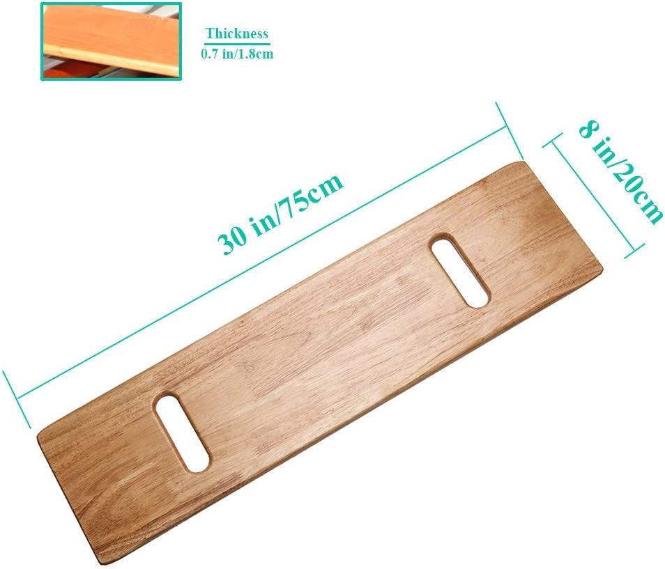 Wooden Slide Transfer Board with Handles 500 lb Capacity Heavy Duty Slide Boards for Transfers