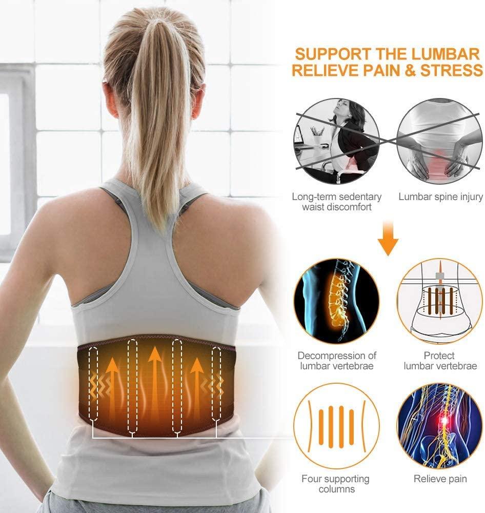 Heating Pad for Back Pain Relief - Cordless Heating Pad Back Brace with Heat  and Massage,Heat Belt for Back Pain Relief Belly Lumbar Spine Stomach  Arthritis(49Inches) Heated Back Brace Massage(49in)