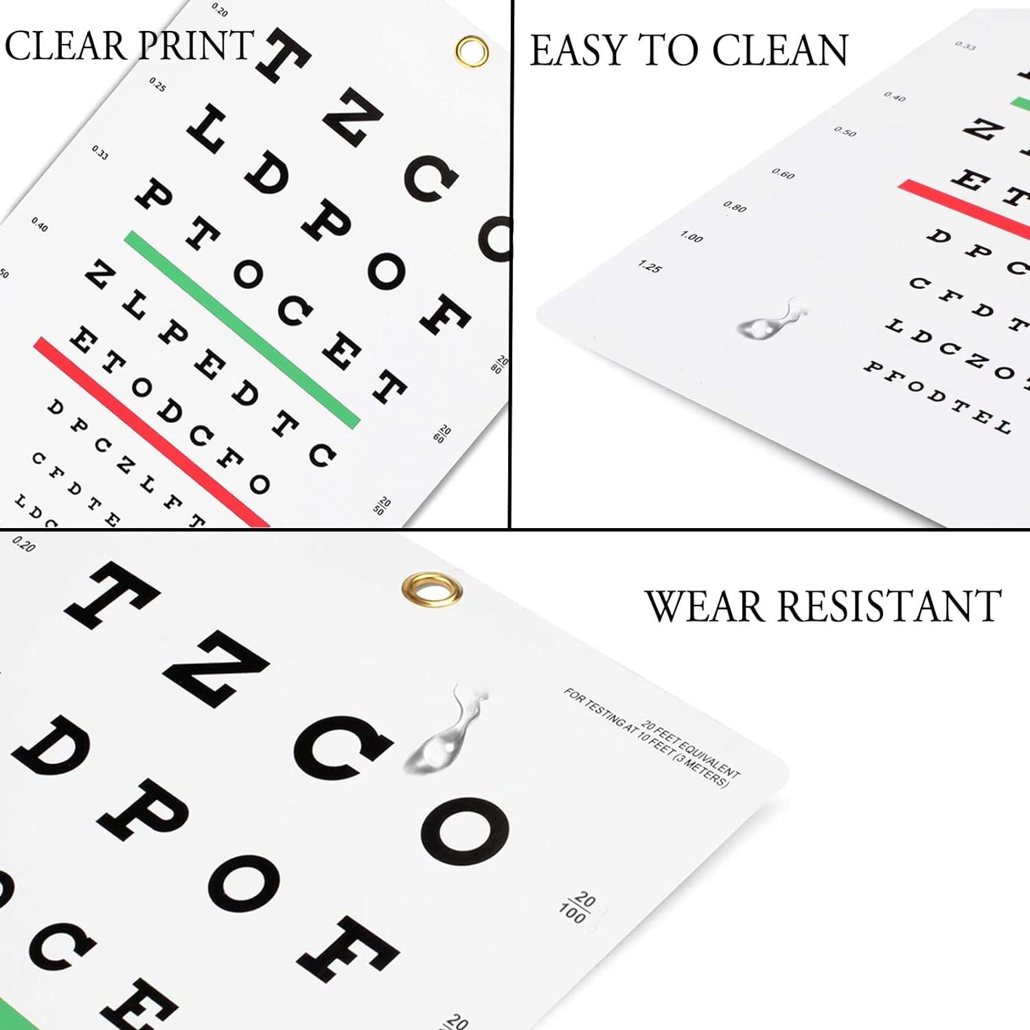 Snellen Type Plastic Eye Chart - 10