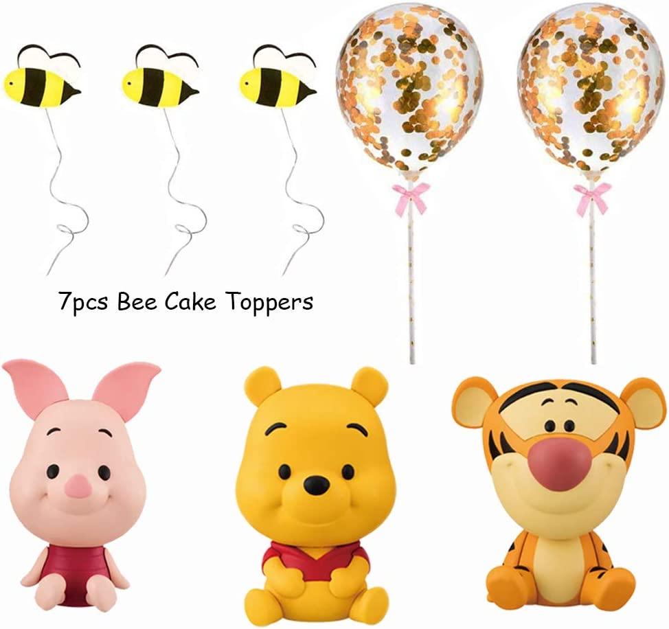 MEMOVAN Winnie The Pooh Cake Topper, Pooh Bear Cake Topper Cupcake Topper, Winnie Characters