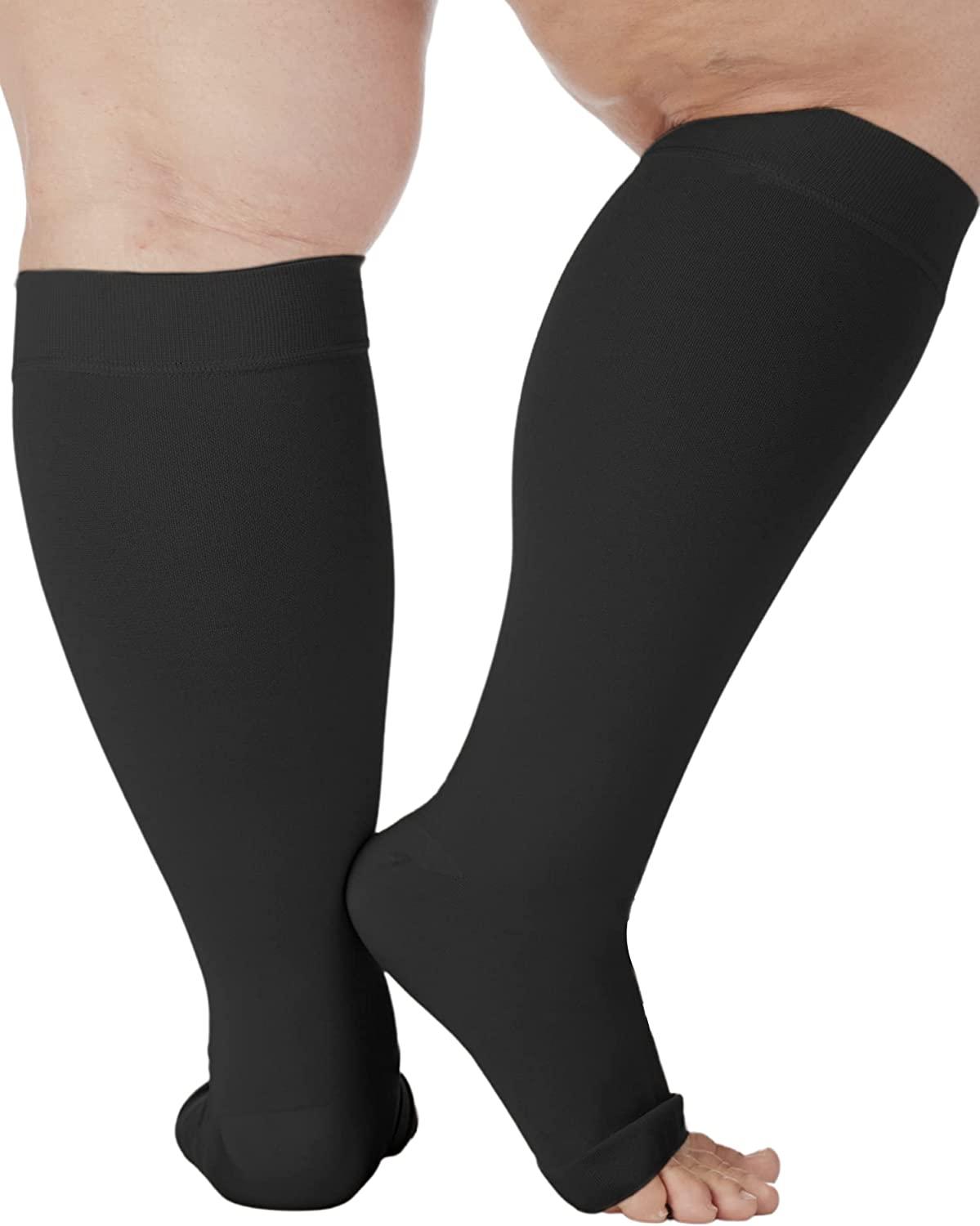 (3 Pack) 7XL Big and Tall Compression Socks 2030 mmHg Extra Large Wide