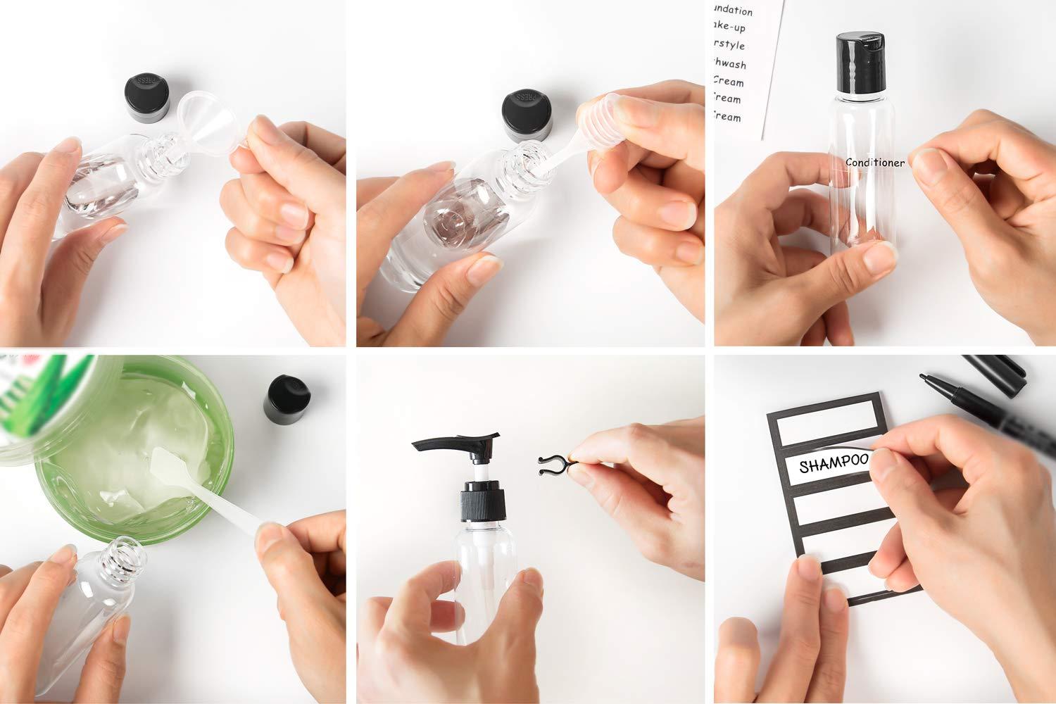 TSA Approved Travel Bottles for Toiletries Travel Containers with TSA Approved Toiletry Bag for