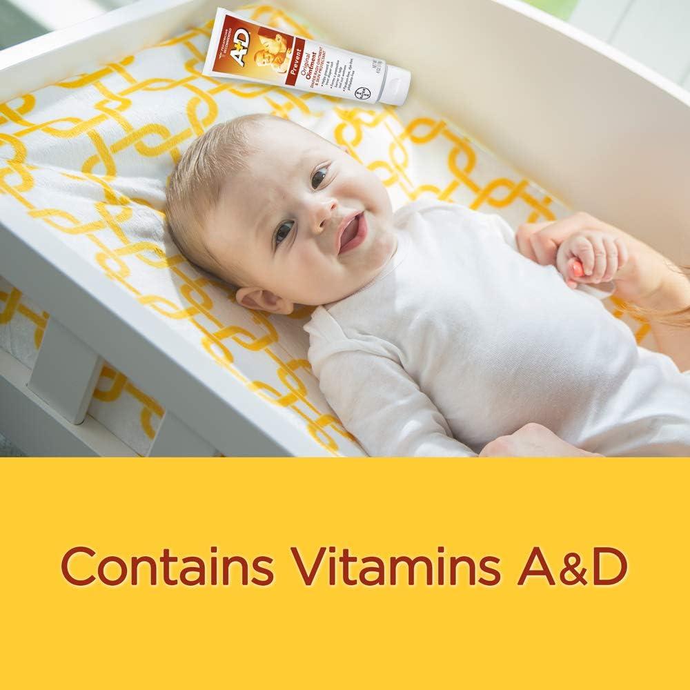 A+D Original Diaper Rash Ointment Baby Skin Protectant With Lanolin and