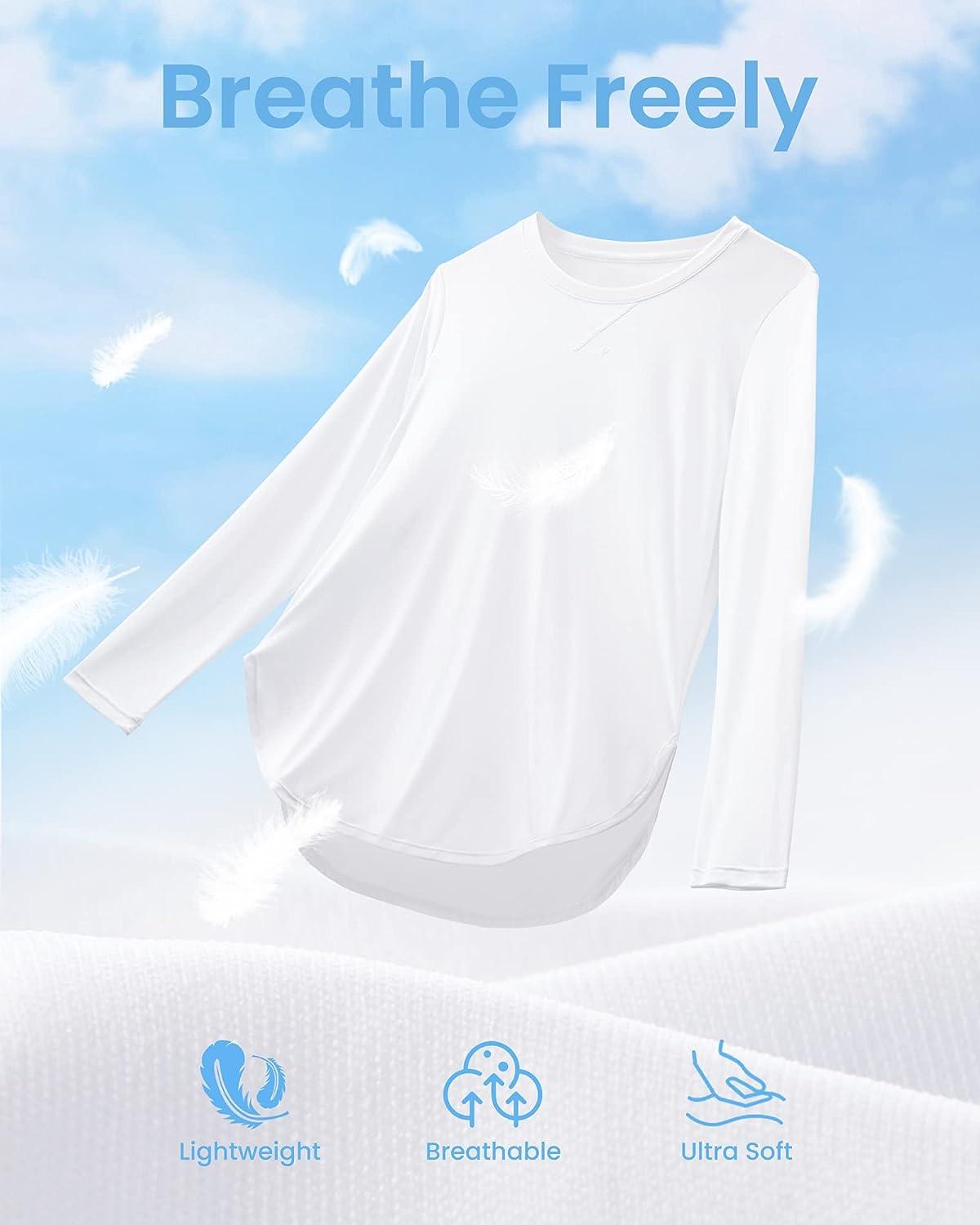  G4Free Womens Sun Shirt Long Sleeve Workout Tops UPF 50+  Outdoor Gym Hiking UV Shirts Quick Dry Lightweight